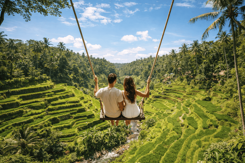 ubud Swing over rice terrace